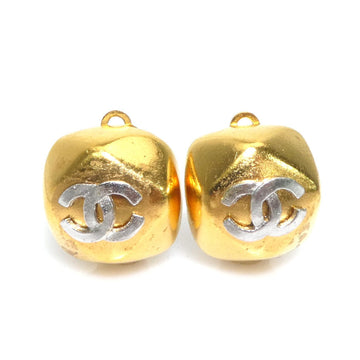 Cc Logo Clip-On Earrings Gold-Tone Metal