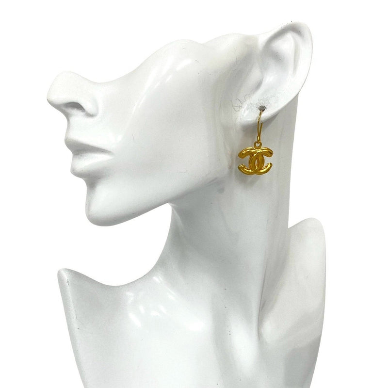 Cc Logo Earrings Metal Gold-Tone