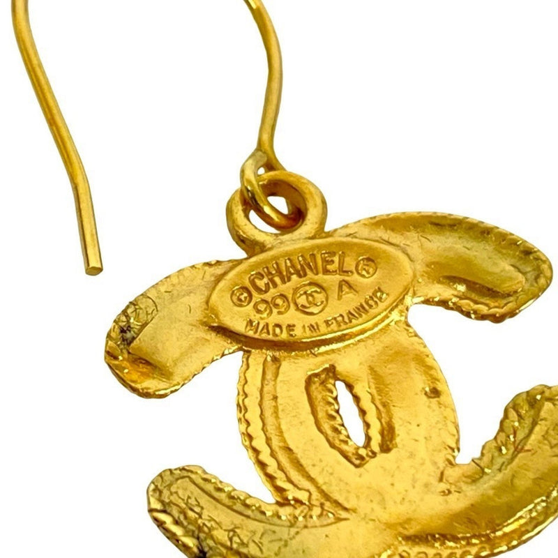 Cc Logo Earrings Metal Gold-Tone