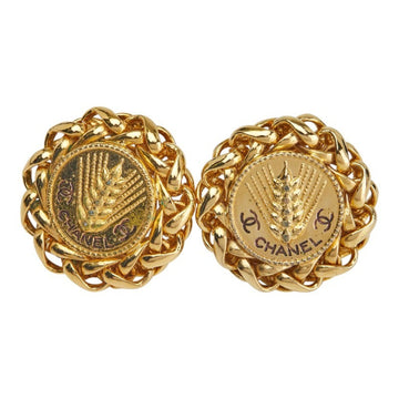 Chanel Cc Logo Round Clip-On Earrings
