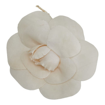 Camellia Brooch Fabric White