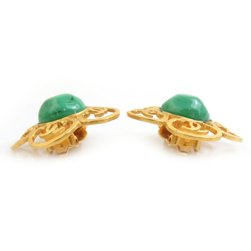 Cc Logo Clip-On Earrings Gold-Tone Metal