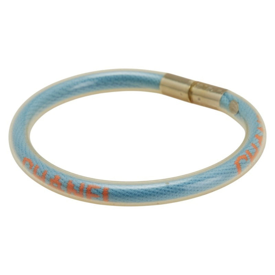 Chanel Bracelet Vinyl Blue And Gold