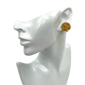 Cc Logo Earrings Metal Gold-Tone