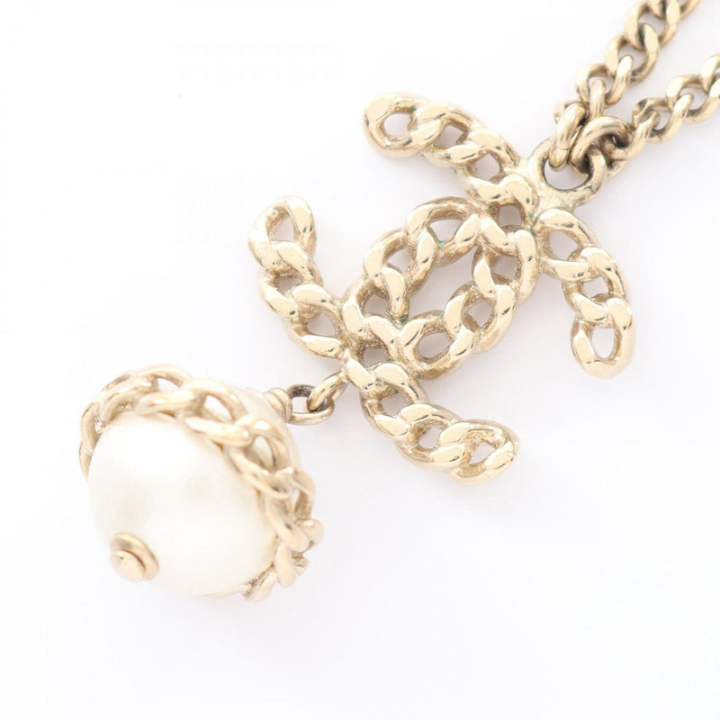 Cc Logo Pendant Necklace Metal