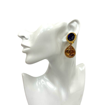 Cc Logo Clip-On Earrings Metal Gold-Tone