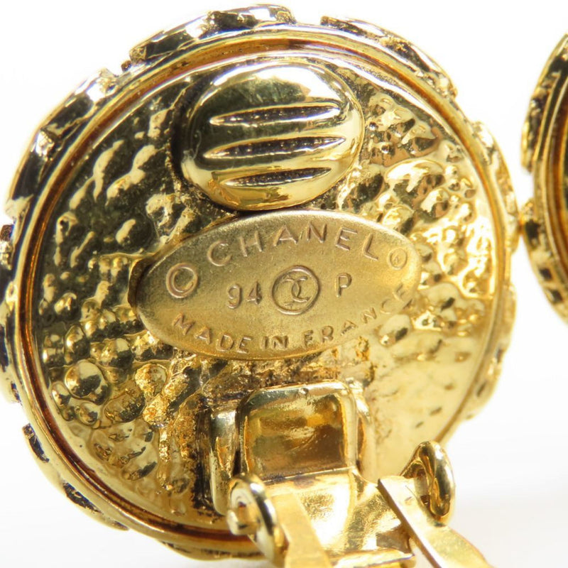 Cc Logo Clip-On Earrings Gold-Tone Metal