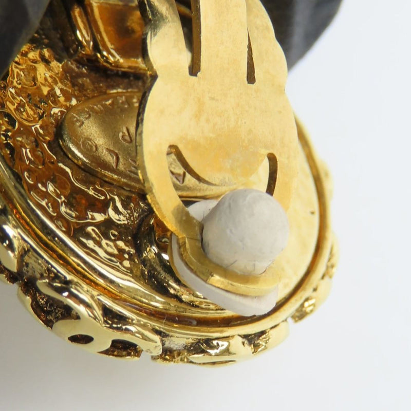 Cc Logo Clip-On Earrings Gold-Tone Metal