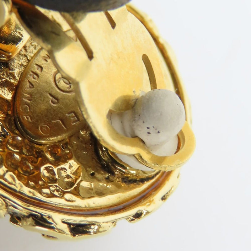 Cc Logo Clip-On Earrings Gold-Tone Metal