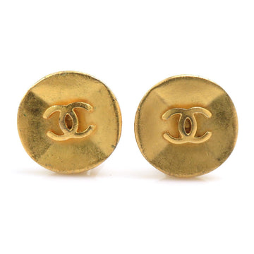 Chanel Cc Logo Clip-On Earrings Gold-