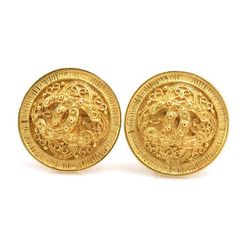 Cc Logo Clip-On Earrings Gold-Tone Metal