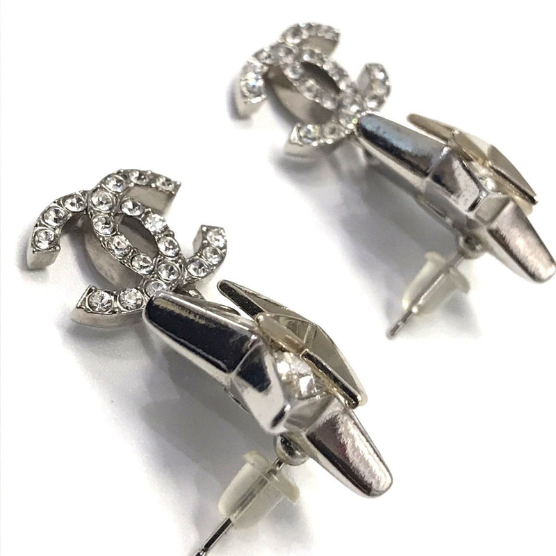 Cc Logo Star Earrings Sterling Silver