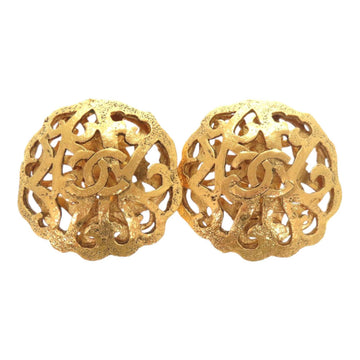 Cc Logo Clip-On Earrings Metal Gold-Tone