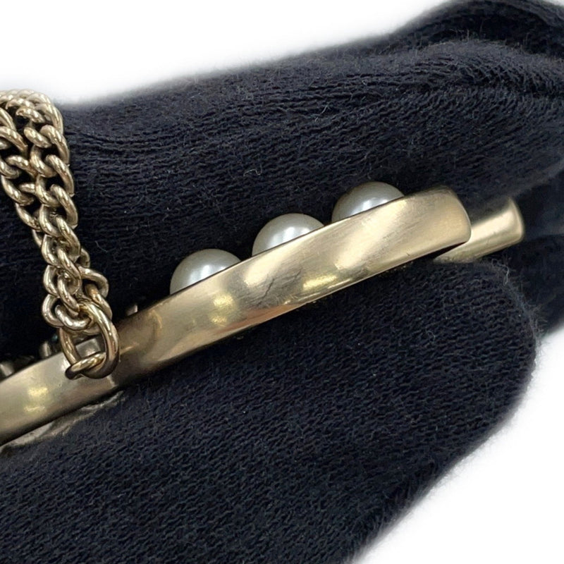 Cc Logo Pendant Necklace Metal