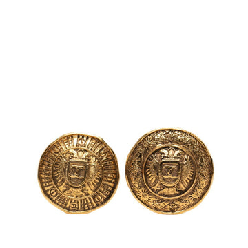 Cc Logo Clip-On Earrings Metal Gold-Tone