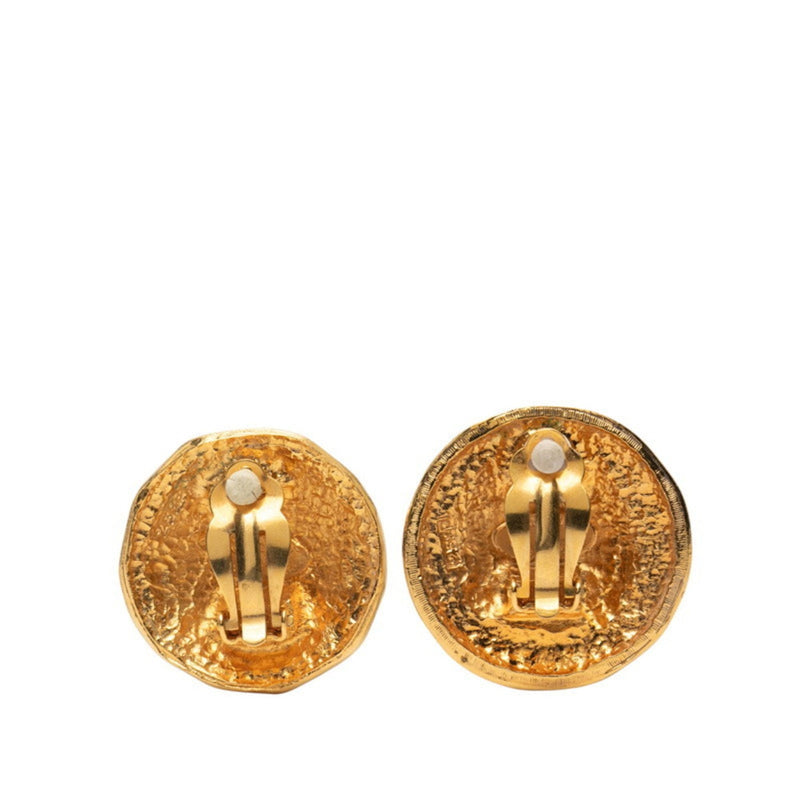 Cc Logo Clip-On Earrings Metal Gold-Tone