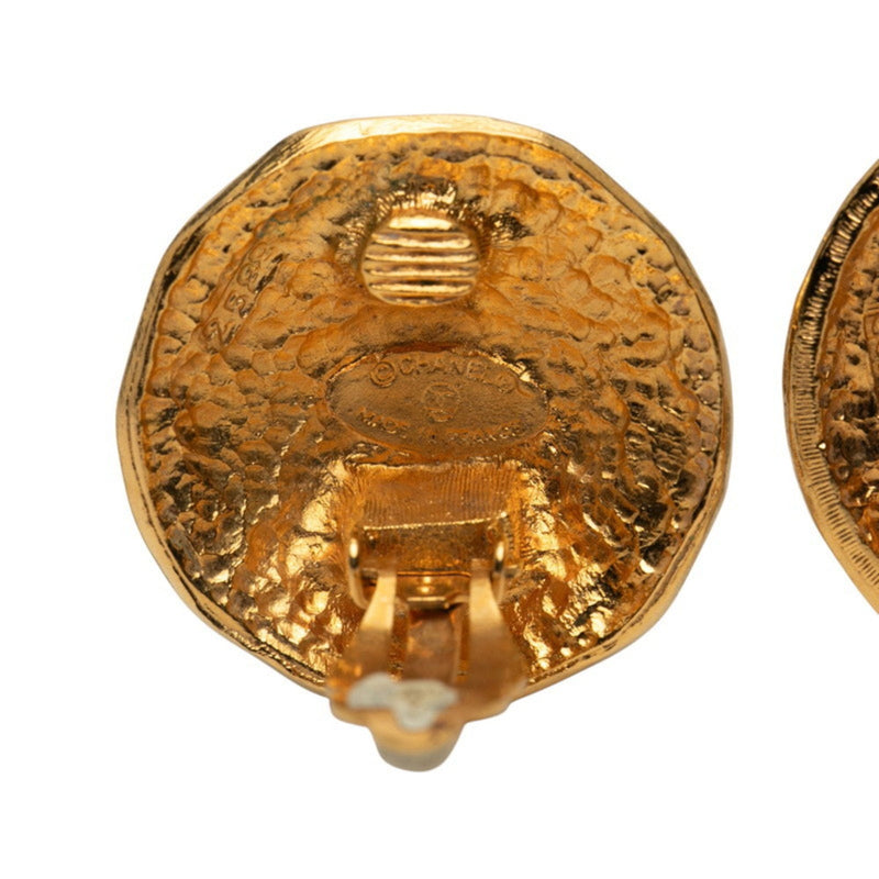 Cc Logo Clip-On Earrings Metal Gold-Tone