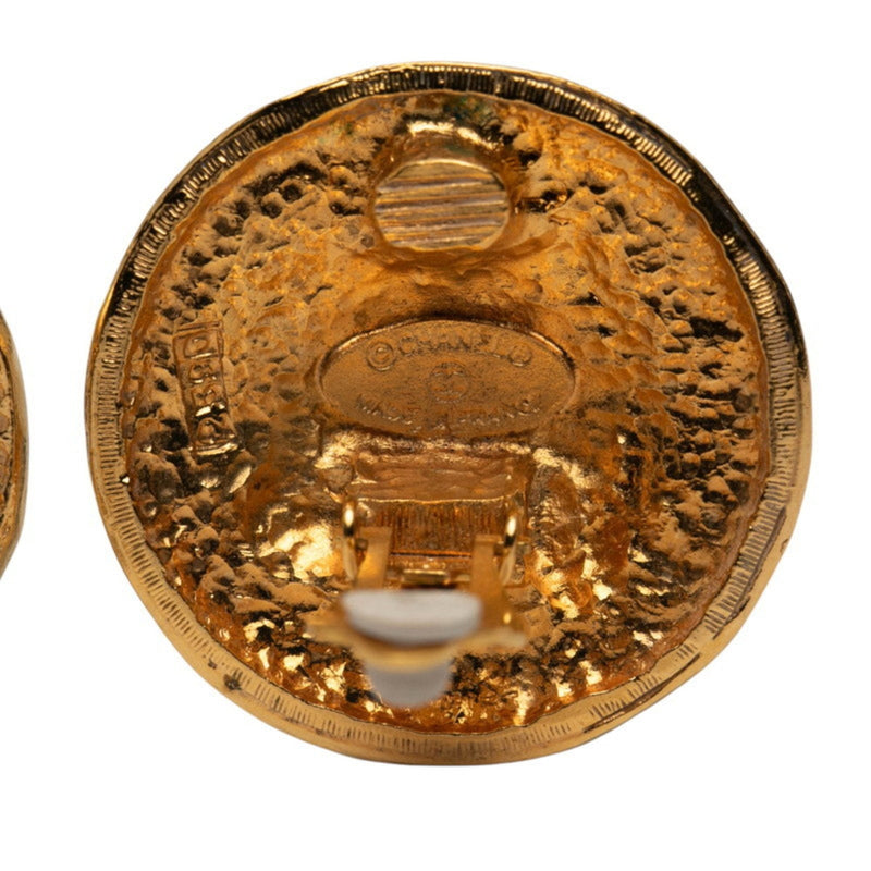 Cc Logo Clip-On Earrings Metal Gold-Tone