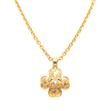Cc Logo Clover Pendant Necklace Metal
