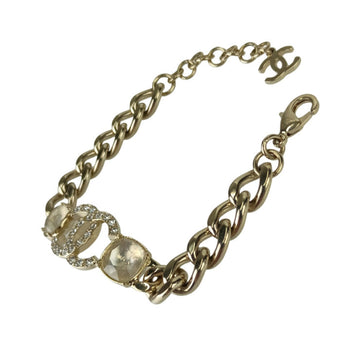 Cc Logo Chain Bracelet Gold-Tone Metal