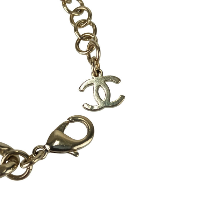 Cc Logo Chain Bracelet Gold-Tone Metal