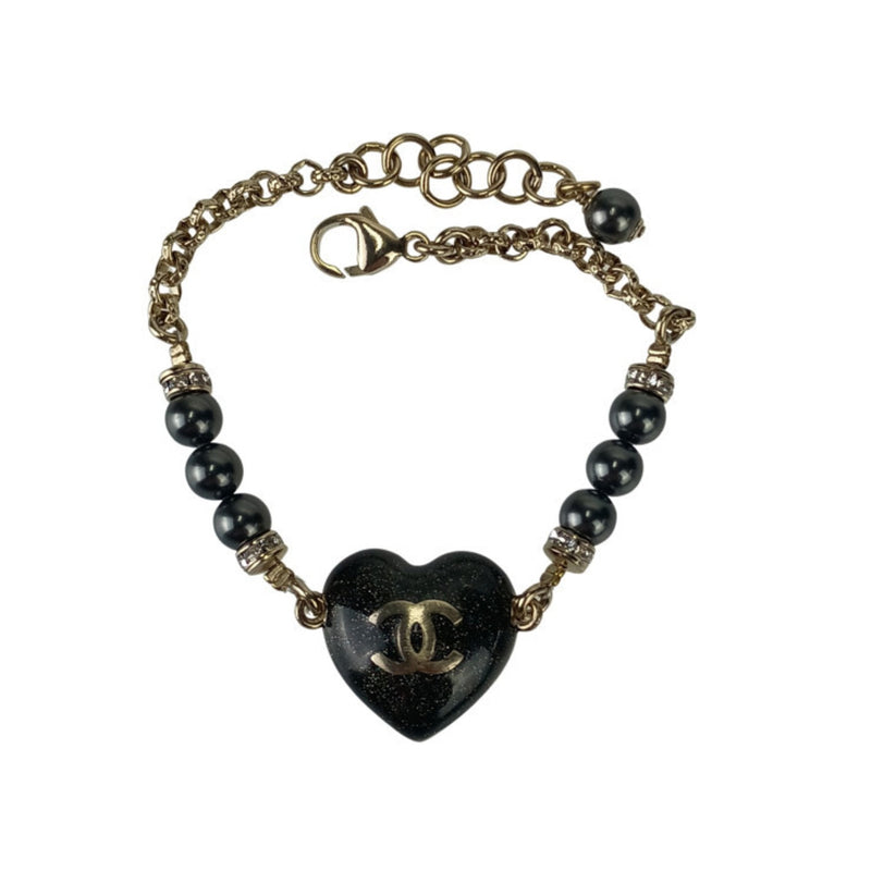 Heart Charm Bracelet Metal Gold And