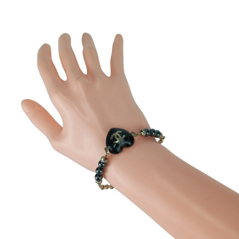 Heart Charm Bracelet Metal Gold And