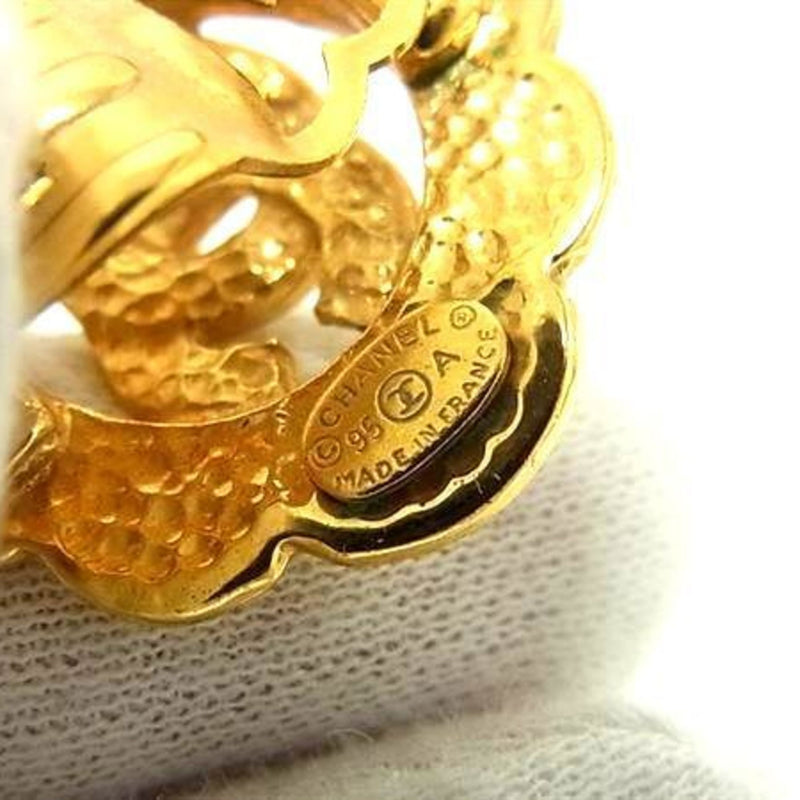 Cc Logo Clip-On Earrings Gold-Tone Metal