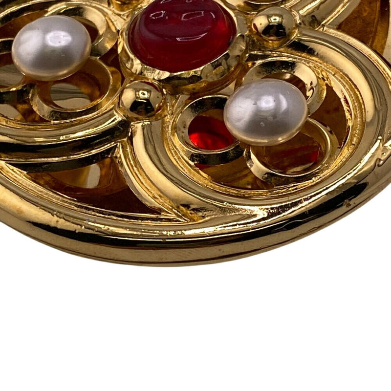 Brooch Gold With Artificial Pearl