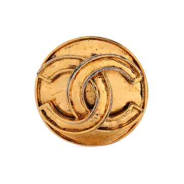 Vintage Logo Round Brooch Metal