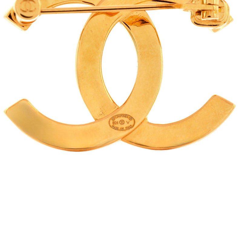 Cc Paris Button Brooch Metal