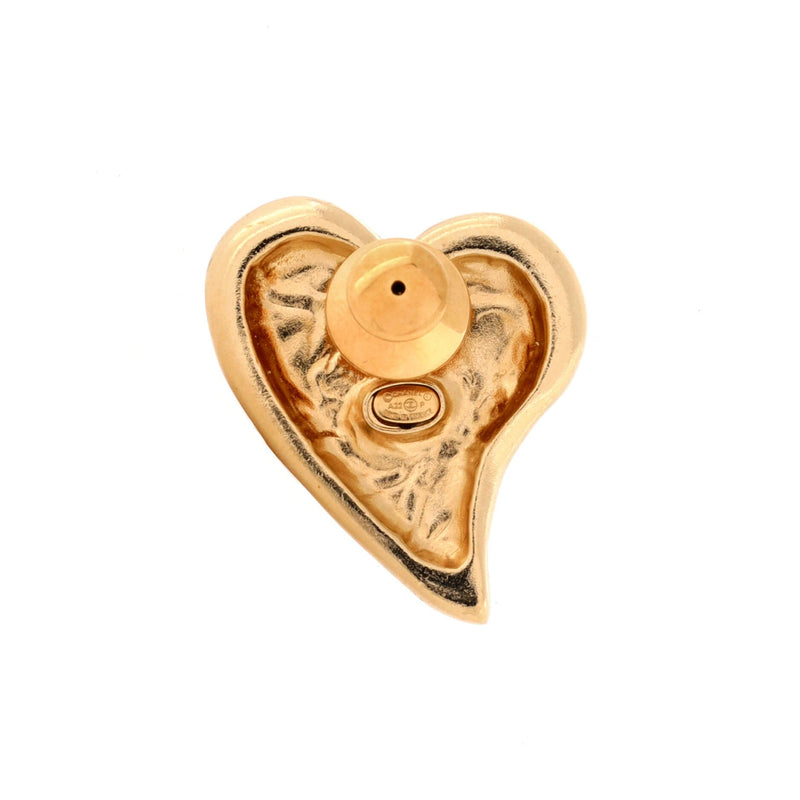 Cc Heart Pin Brooch Metal And Enamel
