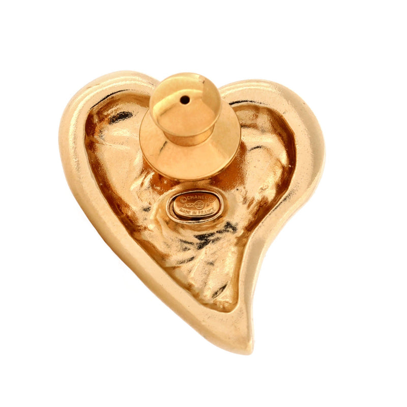 Cc Heart Pin Brooch Metal And Enamel