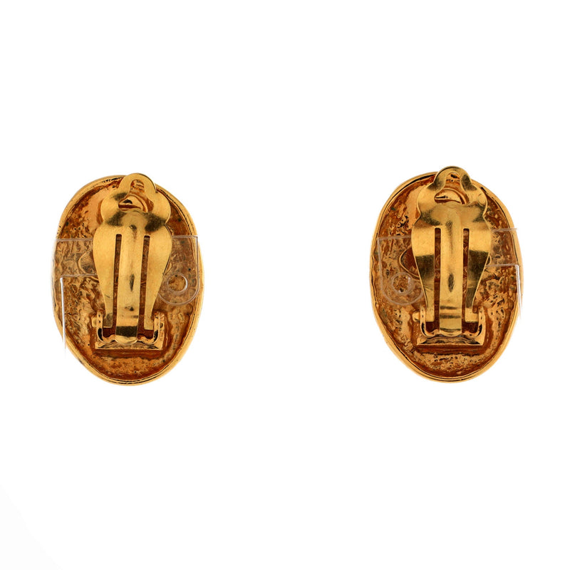 Vintage Cc Crown Oval Plate Clip-On