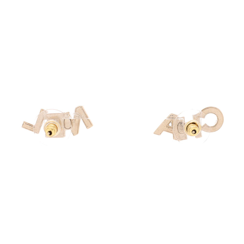 Cha-Nel Stud Earrings Metal With
