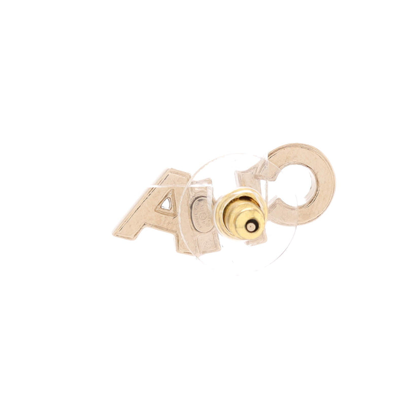 Cha-Nel Stud Earrings Metal With