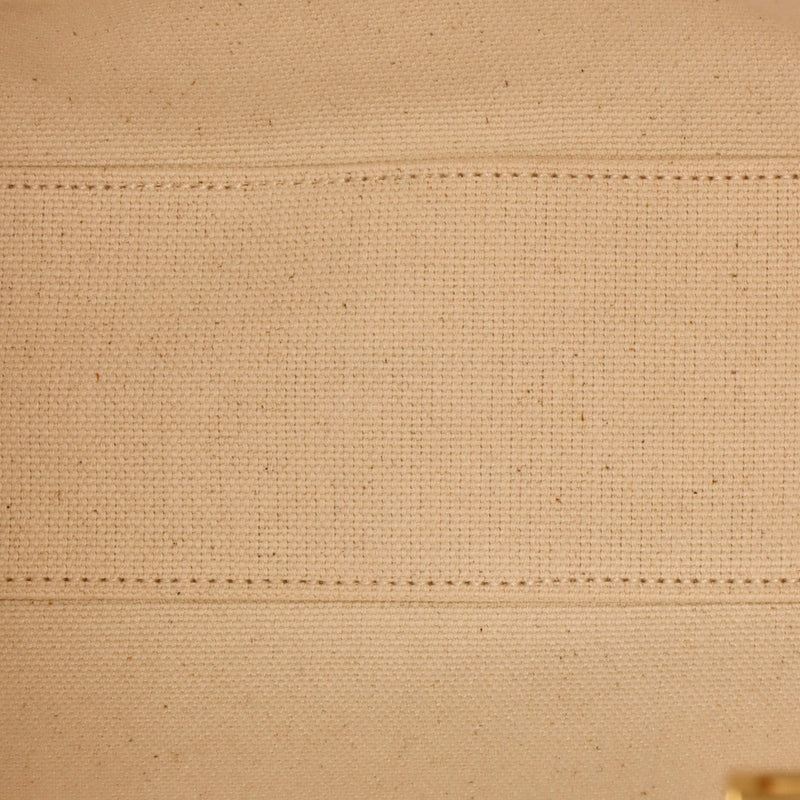 Vertical Cabas Tote Canvas With Leather