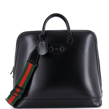Gucci Horsebit Web Duffle Bag Leather