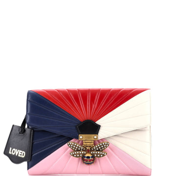 Queen Margaret Clutch Colorblock Leather