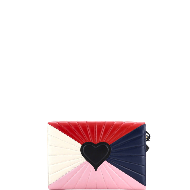 Queen Margaret Clutch Colorblock Leather