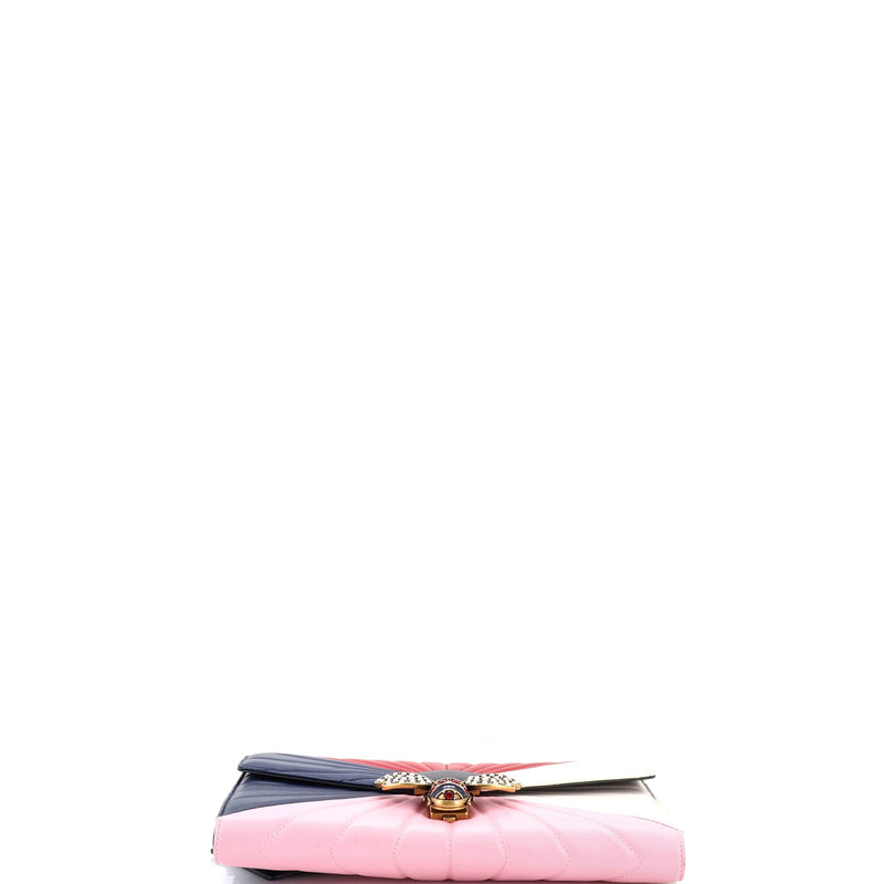 Queen Margaret Clutch Colorblock Leather