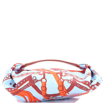 Hermes Balusoie Bag Printed Silk And