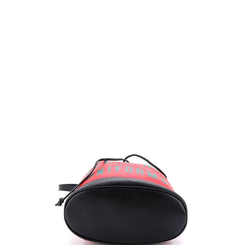 Bucket Bag Printed Leather