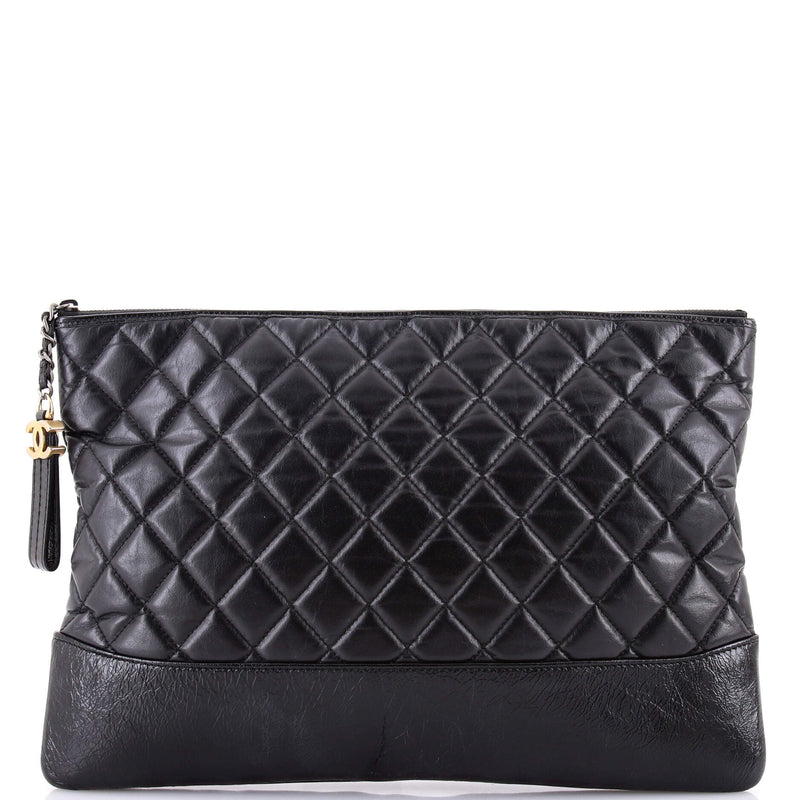 Gabrielle O Case Clutch Quilted Aged