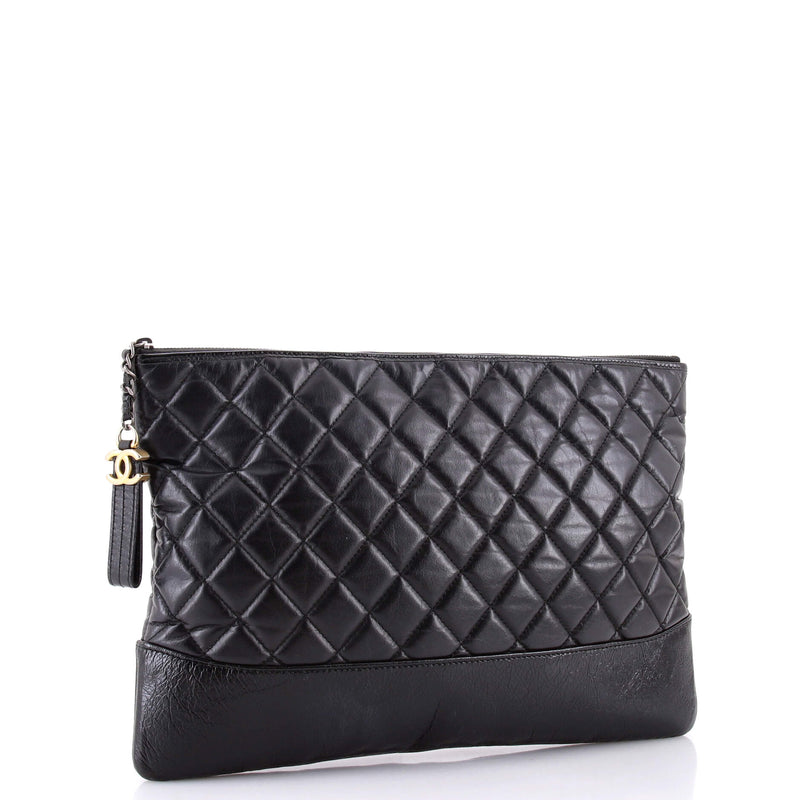 Gabrielle O Case Clutch Quilted Aged