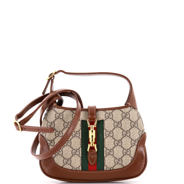 Gucci Jackie Hobo Gg Coated Canvas Mini