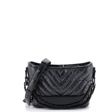 Chanel So Black Gabrielle Hobo Chevron