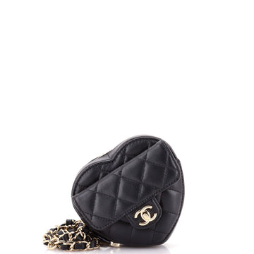 Chanel Cc In Love Heart Belt Bag Quilted