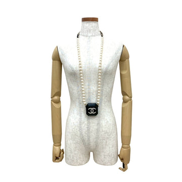 Pendant Necklace Leather Black And White