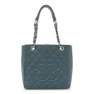 Caviar Quilted Petit Shopping Tote Pst